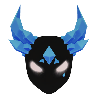 Glowing Mask of Blue Shards