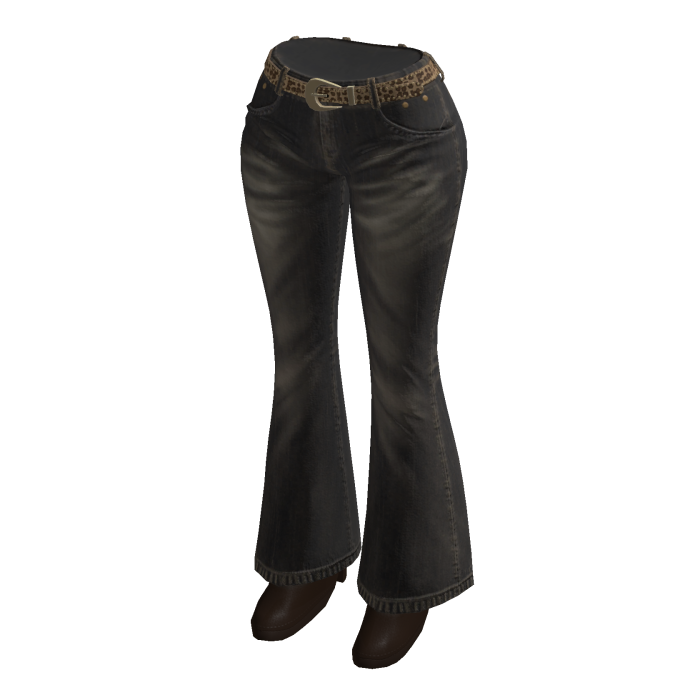 🍀Y2K Flare Pants with Belt(Leopard Brown)