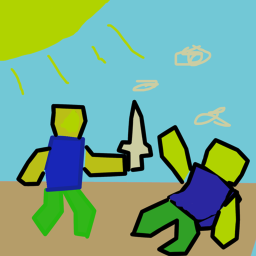Baseplate sword fighting