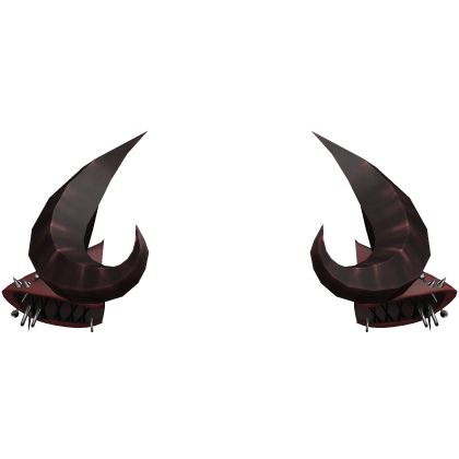 Darkl Red Goth Punk Goat Sheep Horns Pierced Ears Roblox item