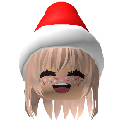 christmas girl makeup w\ short messy blonde hair Roblox item