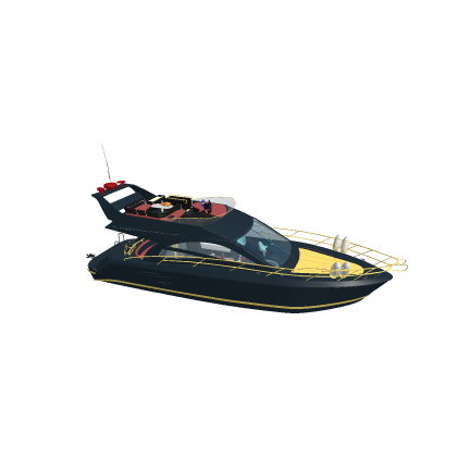 Yatch with decorations!!