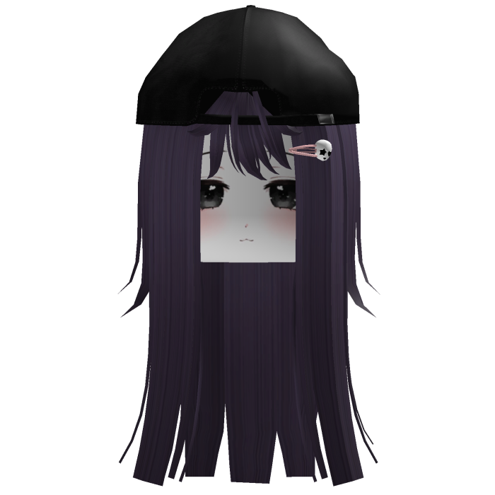 Purple Cute Hair With Cap