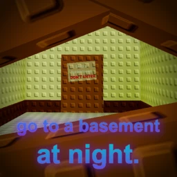 go to a basement at night icon
