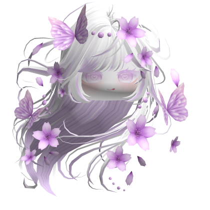Mystical Sakura Windy Hair (White&Purple)