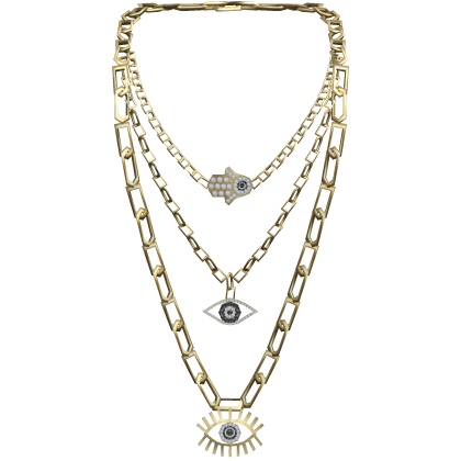 Long Boho Gold Necklace thumbnail