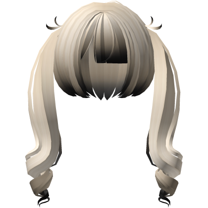 curly jirai kei pigtails in blonde black
