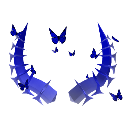 🌀 Blue Butterfly Horns 🌀