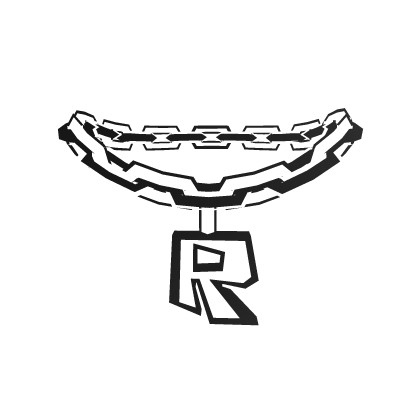 White and Black Retro Roblox Chain