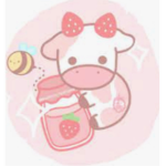 Pink strawberry cows!