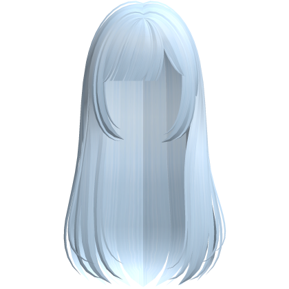 light blue long layered anime hair with bangs Roblox item