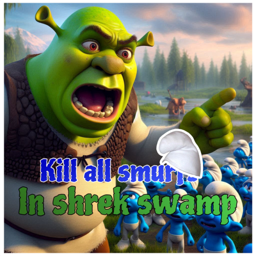 KILL ALL SMURFS IN SHREKS SWAMP [ Update 2 ] official Roblox game thumbnail