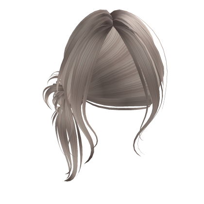 lazy emo y2k vamp girl half ponytail hair (white) Roblox item