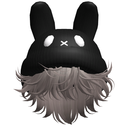 Moe Messy Boy Hair W/ Bunny Hat Ash V3