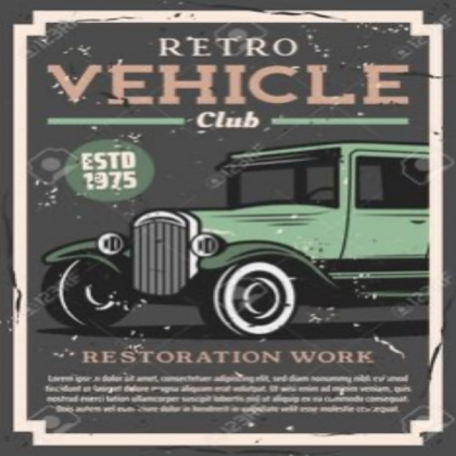vintage retro ad vehicle poster Roblox decal