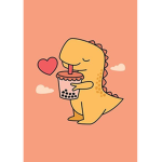 peachy boba dinosaur hangout