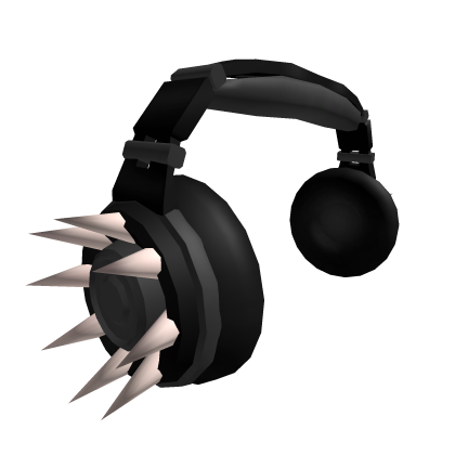 Black Spikey Headphones Roblox item