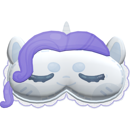 cute white purple pony cosplay rarity sleep mask