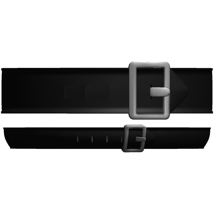 black double leather head belts