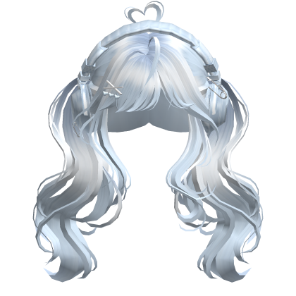 Cute Wavy Pigtails w/Headphonnes (Light Blue)