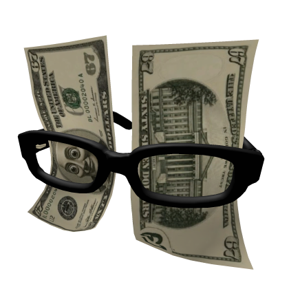 Money Dollar Brainrot Glasses - Black