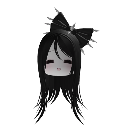 emo girl with a bow black