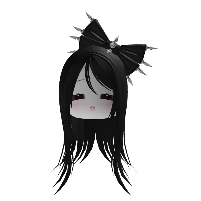 emo girl with a bow black