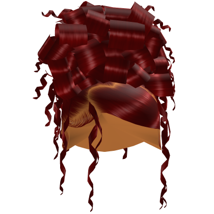 ''Celestial'' Heart swoop curly bun [Ruby Red] Roblox item