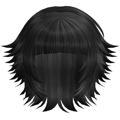 Grunge Messy Spiky Alt Hair in Black