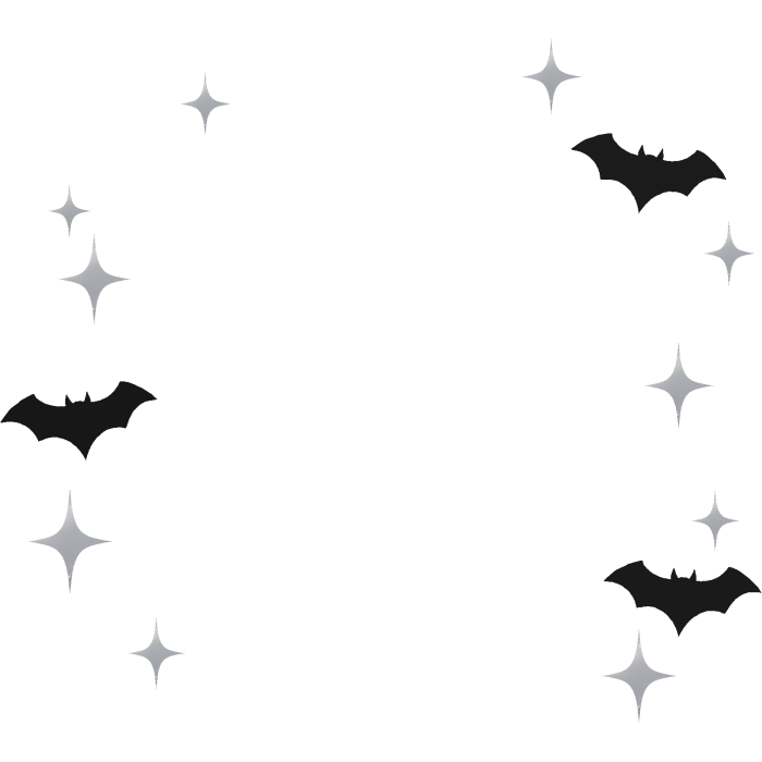︵‧˚♡ AURA SPARKLE BAT HALLOWEEN