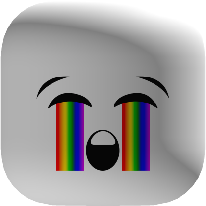 White Crying Emoji [RAINBOW] 😭🌈