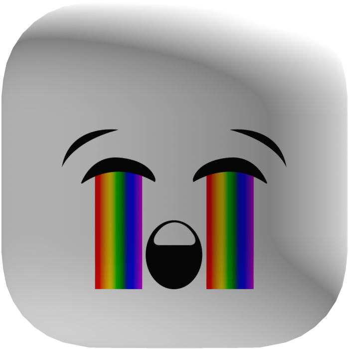 White Crying Emoji [RAINBOW] 😭🌈