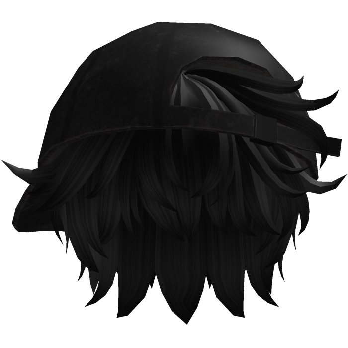 Messy Emo Hair boy Y2k (Black) Cap