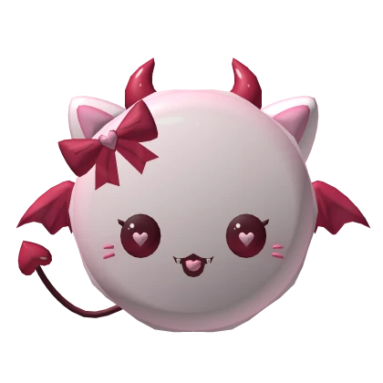 [FREE] Cute Devil Cat Macaron Bag - Pink Red | Roblox Item - Rolimon's