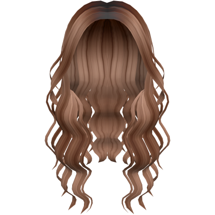 Brown Long Curly Wavy Middle Part Mermaid Hair Roblox item