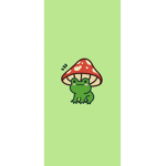 the frogos with the mushroom hats