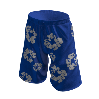 Fashion Denim Tears Shorts (Blue)