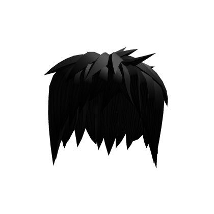 black messy anime boy hair Roblox item