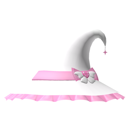 Halloween Kawaii White Witch Hat Pink