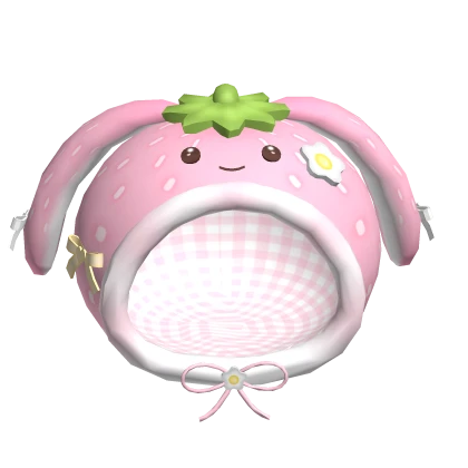 ピンク頭巾♡苺うさぎちゃん ♡ pink adorable strawberry bunny hood - Roblox
