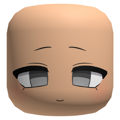 Calm Smile Chibi Face - Light Roblox item