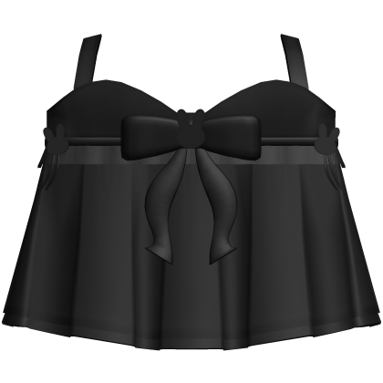 ♡ ꒰ cute babydoll black bunny top ꒱ Roblox item