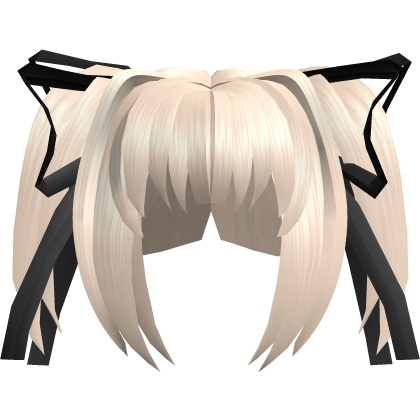 ˚꒰ moe 2000s anime blonde pigtails with ribbons┊✚