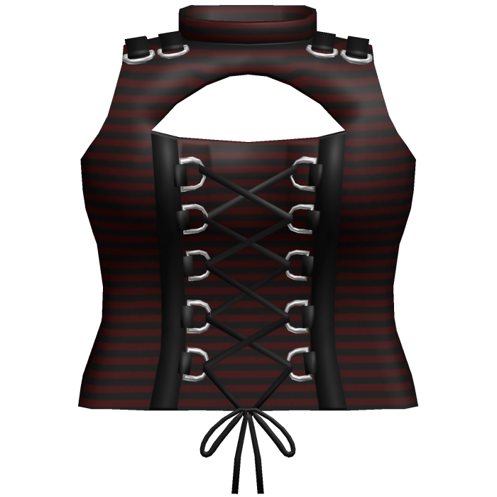 Striped Gothic Corset Red