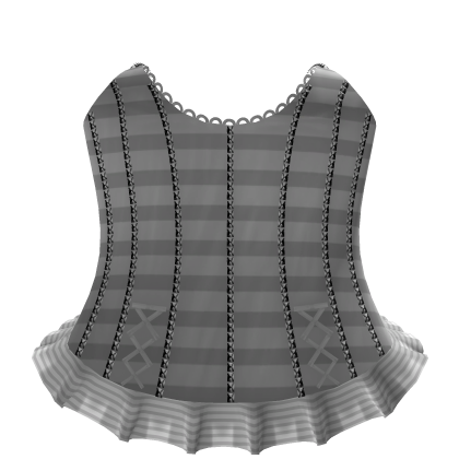 laced white stripped goth emo stud dress Roblox item