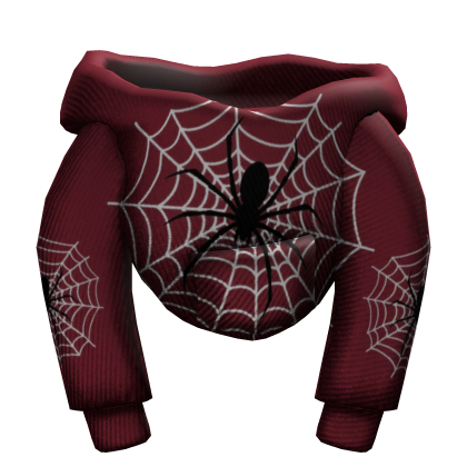 maroon Designer Spider Web female Hoodie Roblox item