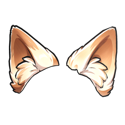Cartoony Brown Fox Ears