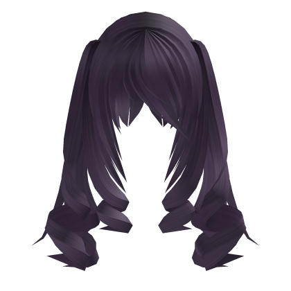 ✙ | moe vampire curly side pigtails in purple