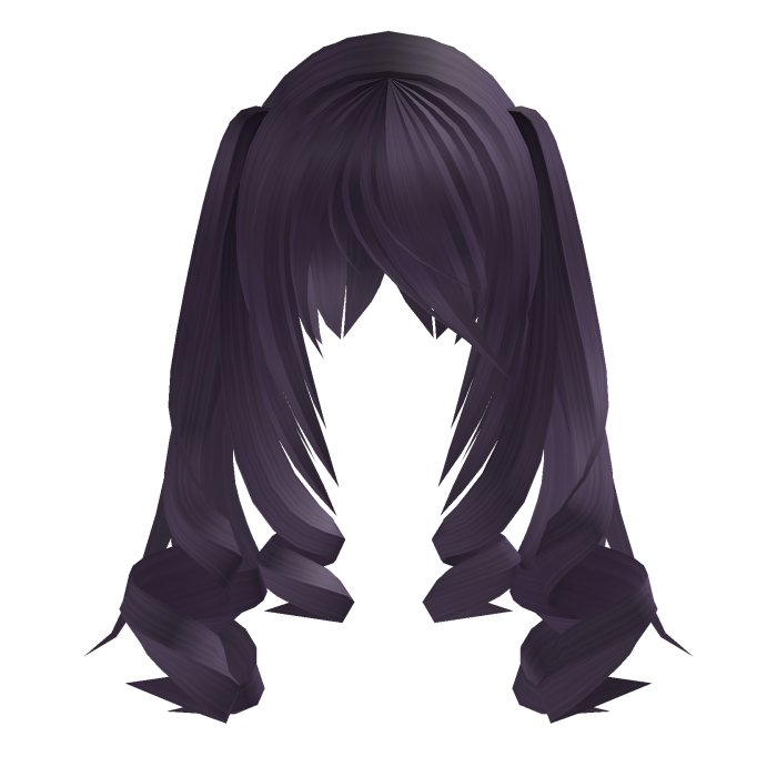 ✙ | moe vampire curly side pigtails in purple