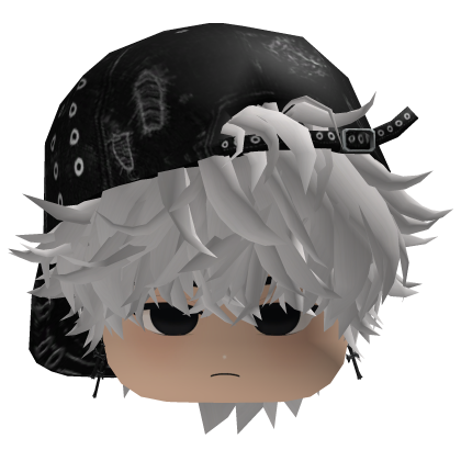 White Messy Emo Hair w/ Y2K Cap & Cute Boy Face thumbnail